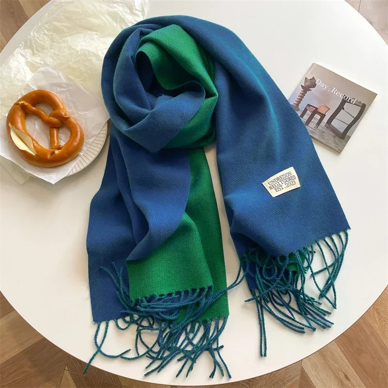 Two Tone Navy Scarf