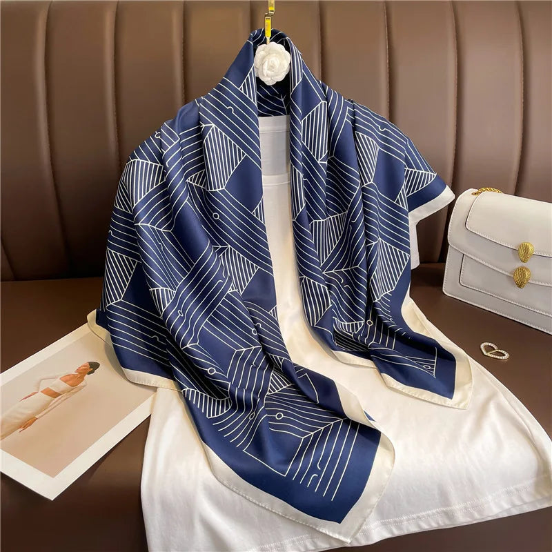 Square Geometric Print Scarf