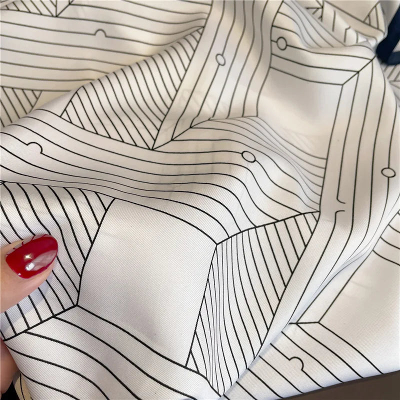 Square Geometric Print Scarf