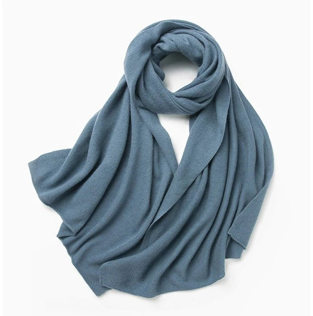 Navy Blue Knitted Scarf