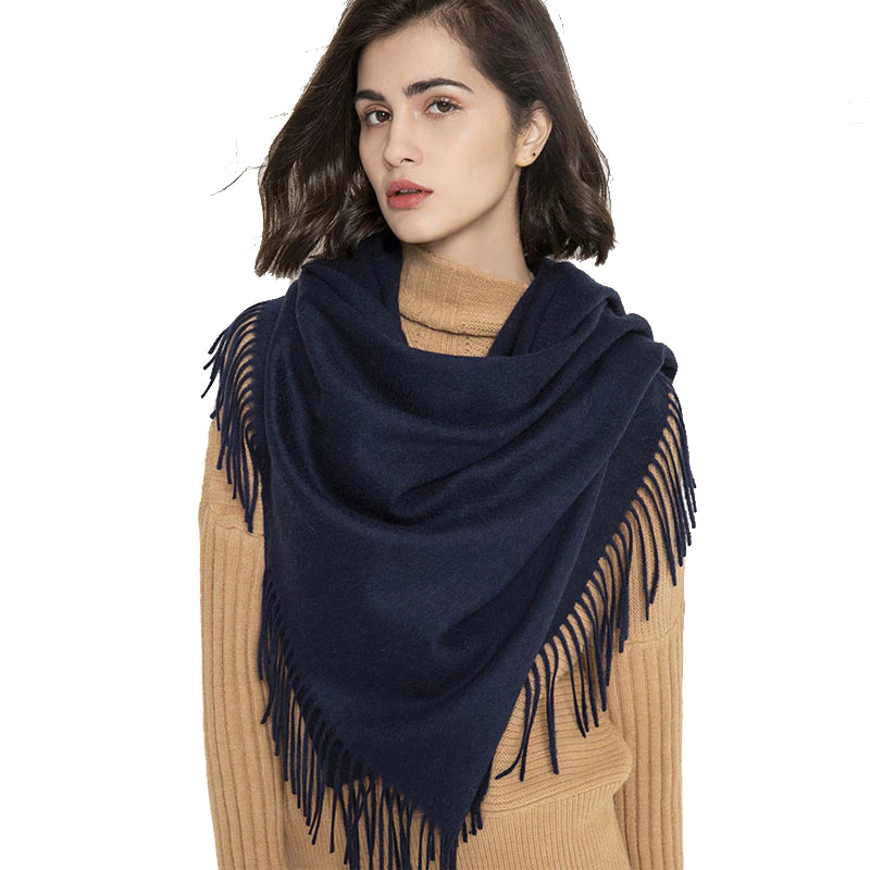 Plain Navy Scarf