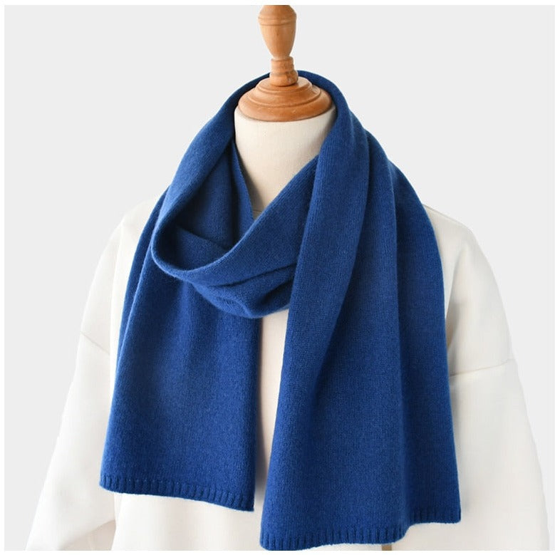 Thin Knitted Navy Scarf