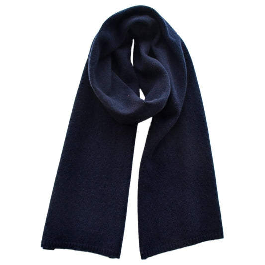 Thin Wollen Dark Navy Scarf