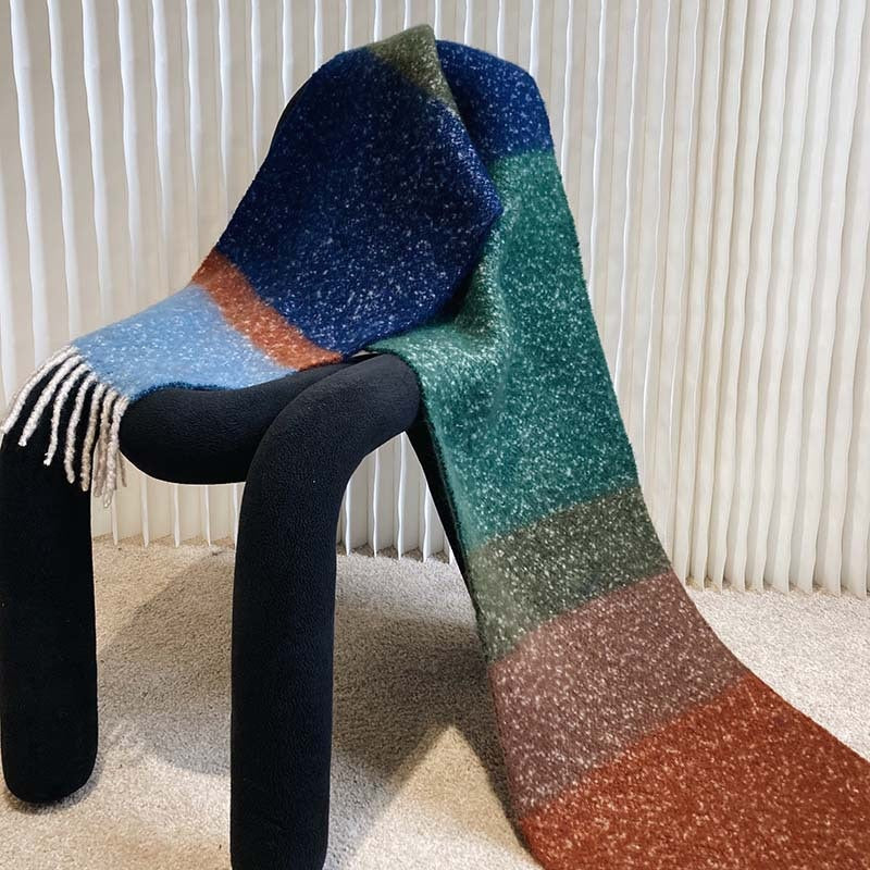 Multicoloured Navy Scarf