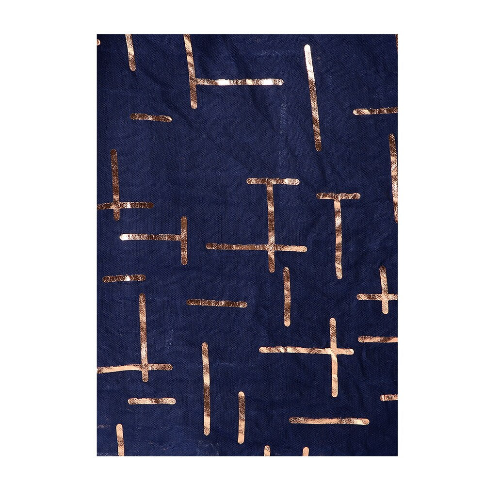 Navy Gold Scarf
