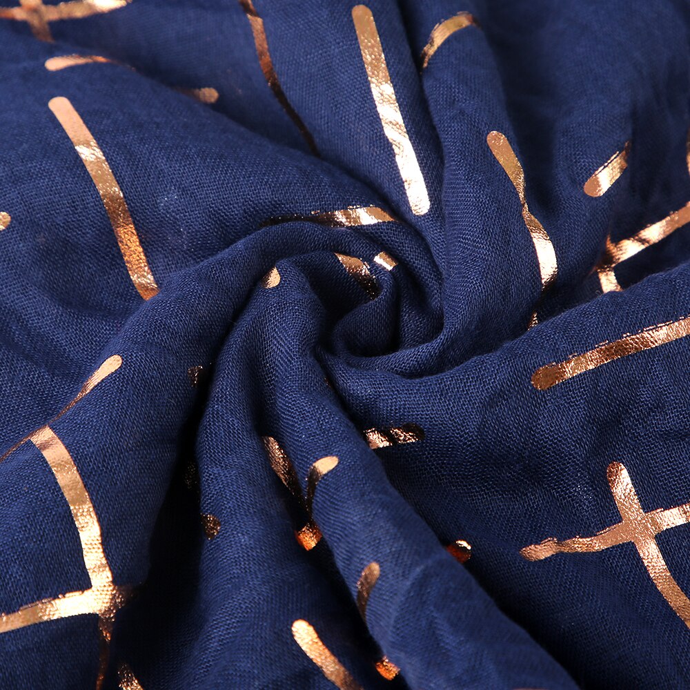 Navy Gold Scarf