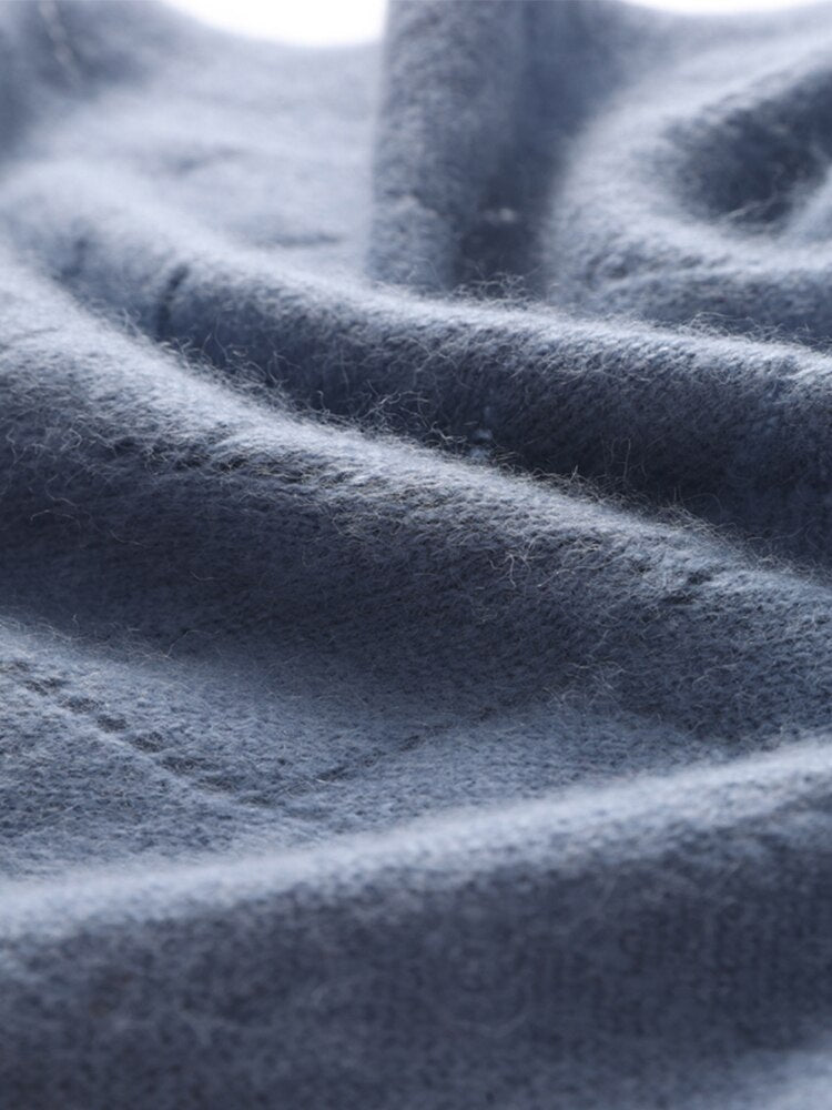 Navy Wool Winter Scarf
