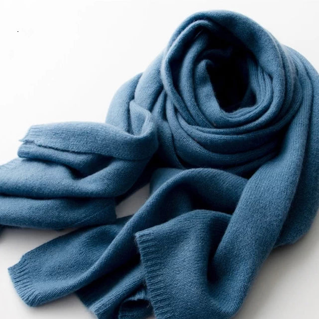 Navy Blue Knitted Scarf