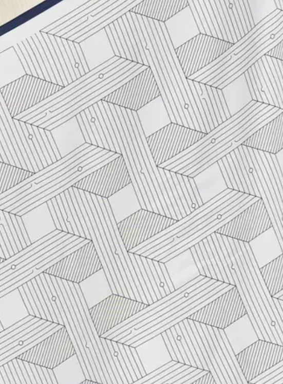 Square Geometric Print Scarf