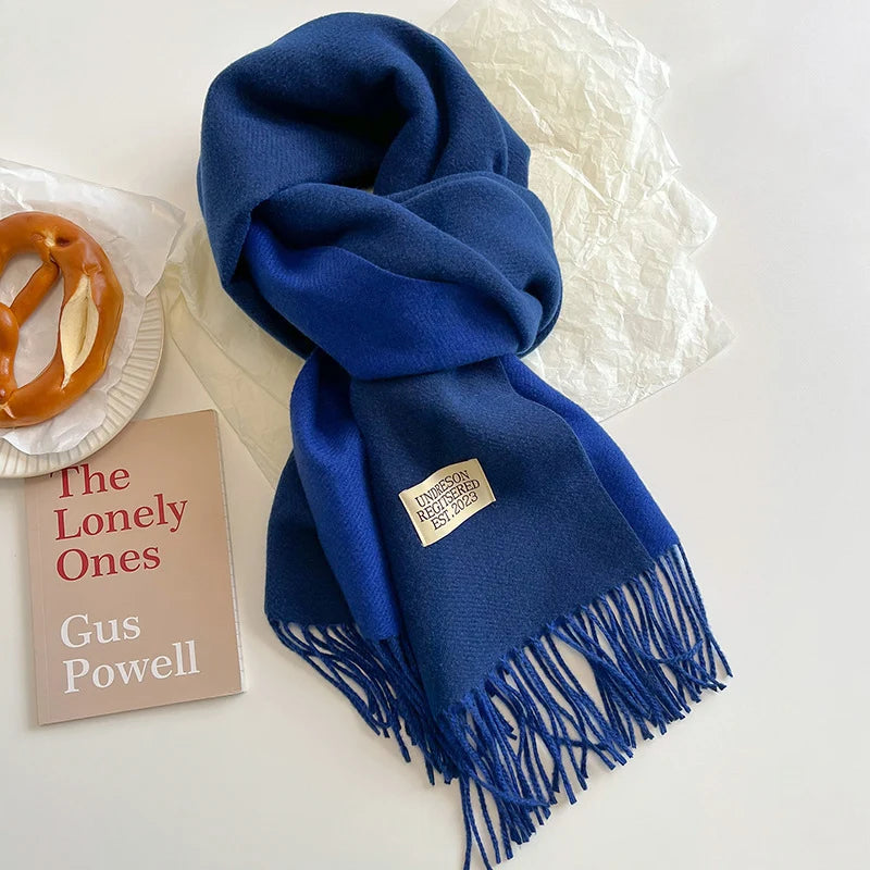 Double Sided Blue Scarf