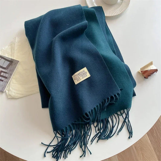 Two Tone Navy Scarf