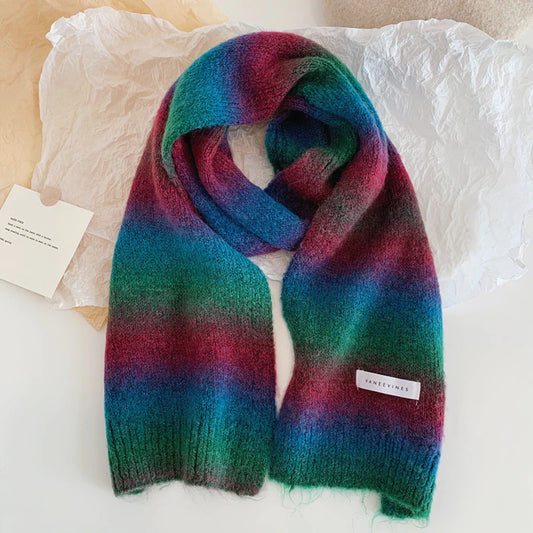 Red, Navy and Green Scarf