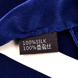Navy & White Striped Silk Scarf